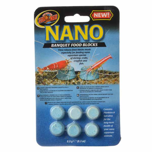 Zoo Med Nano Banquet Food Blocks - .3 oz - 6 Pack - 5 Pieces