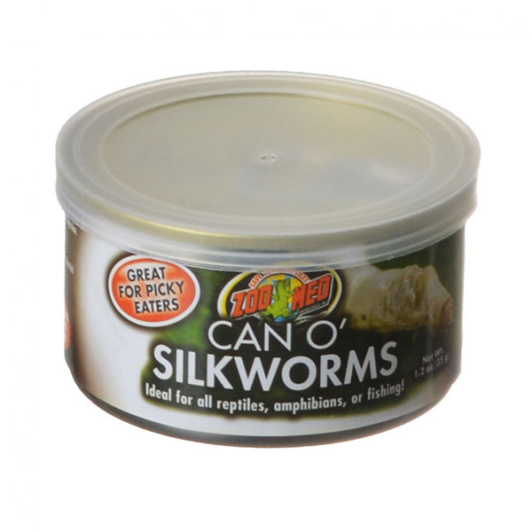 Zoo Med Can O' Silkworms - 1.2 oz - 35 g - 2 Pieces