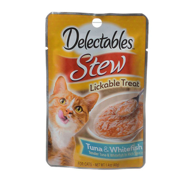 Hartz Delectable Stew Likable Cat Treats - Tuna and Whitefish - 1.4 oz - 10 Pieces