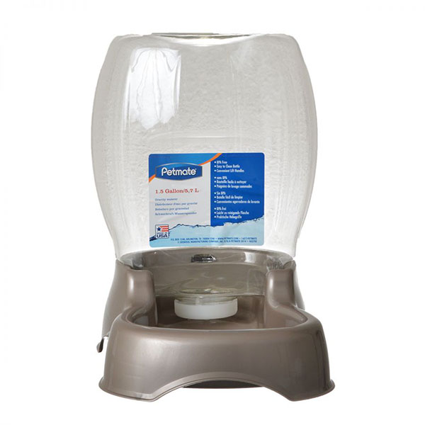 Pet-mate Cafe Pet Waterer - Pearl Tan - 1.5 Gallon