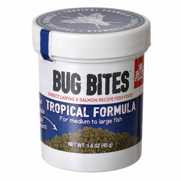Flu val Bug Bites Tropical Formula Granules for Medium-Large Fish - 1.59 oz - 4 Pieces