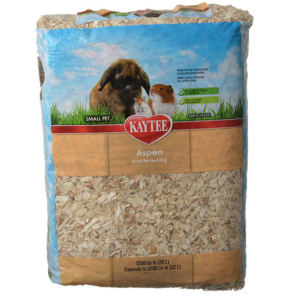 Kaytee Aspen Small Pet Bedding and Litter - 1 Bag - 1,250 Cu. In. Expands to 3,200 Cu. In.