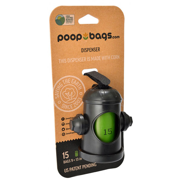 Poop Bags Hydrant Dispenser - 1 Count - Includes 15 Bags - 4 Pieces