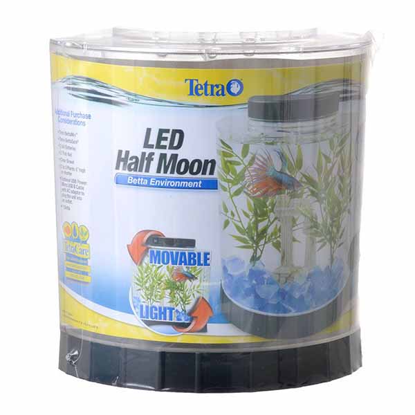 Tetra Half Moon Betta Kit with LED Lighting - 1 Gallon Aquarium Kit