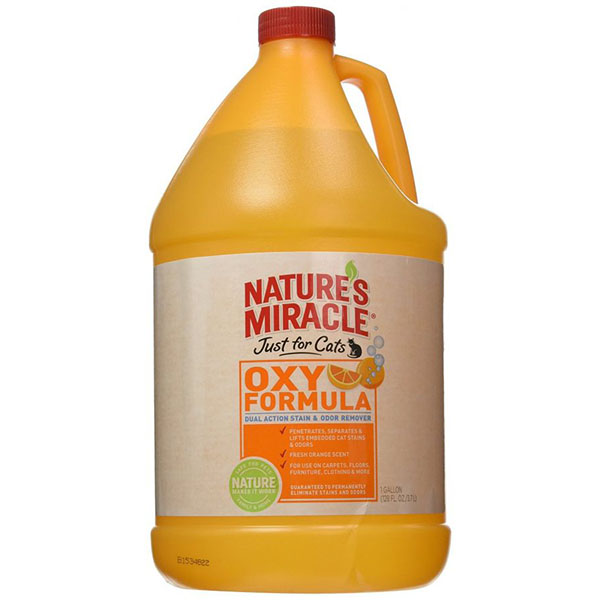 Nature's Miracle Just for Cats Stain & Odor Remover - Orange Oxy Power - 1 Gallon