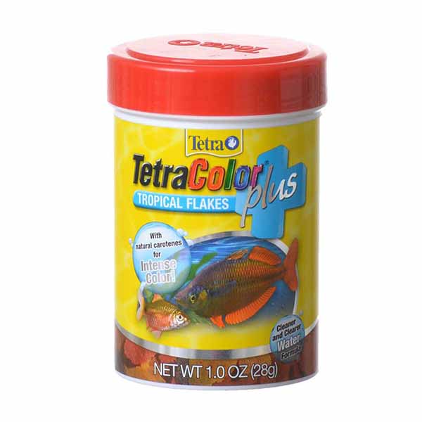 Tetra Color Plus Tropical Flakes Fish Food - 1 oz - 4 Pieces