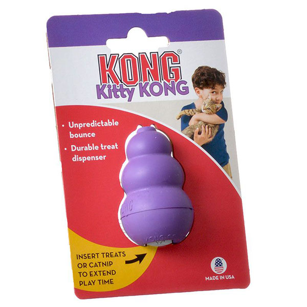 Kitty Kong Treat Dispensing Cat Toy - 1 Pack - 1.5 in. Diameter x 2 in. High - 4 Pieces