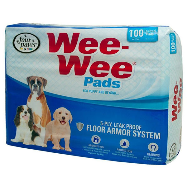 Four Paws Wee Wee Pads Original - 100 Pack - 22 in. Long x 23 in. Wide