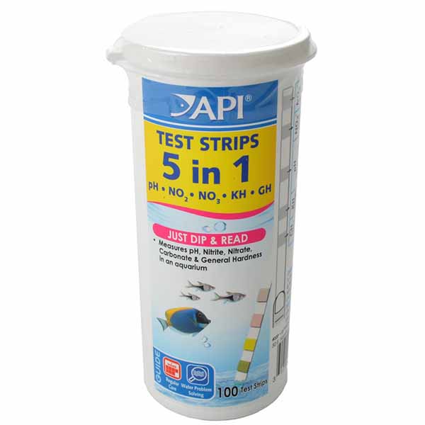 API 5 in 1 Aquarium Test Strips - 100 Strips