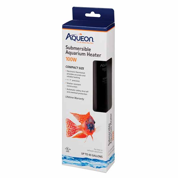 Aqueous Submersible Aquarium Heater - 100 Watt
