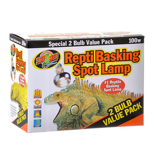 Zoo Med Repti Basking Spot Lamp Replacement Bulb - 100 Watts - 2 Pack