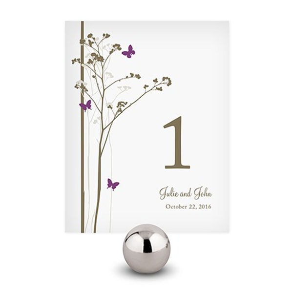 Romantic Butterfly Table Number