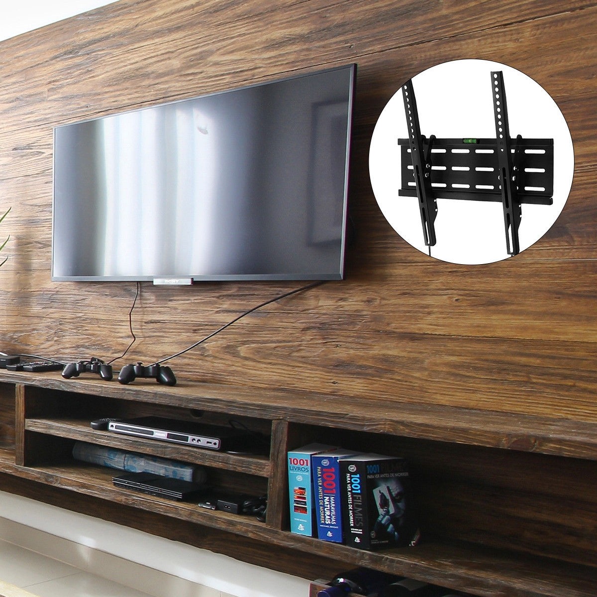 3 Degrees To 10 Degrees LCD LED Plasma Flat Tilt TV Wall Mount Bracket