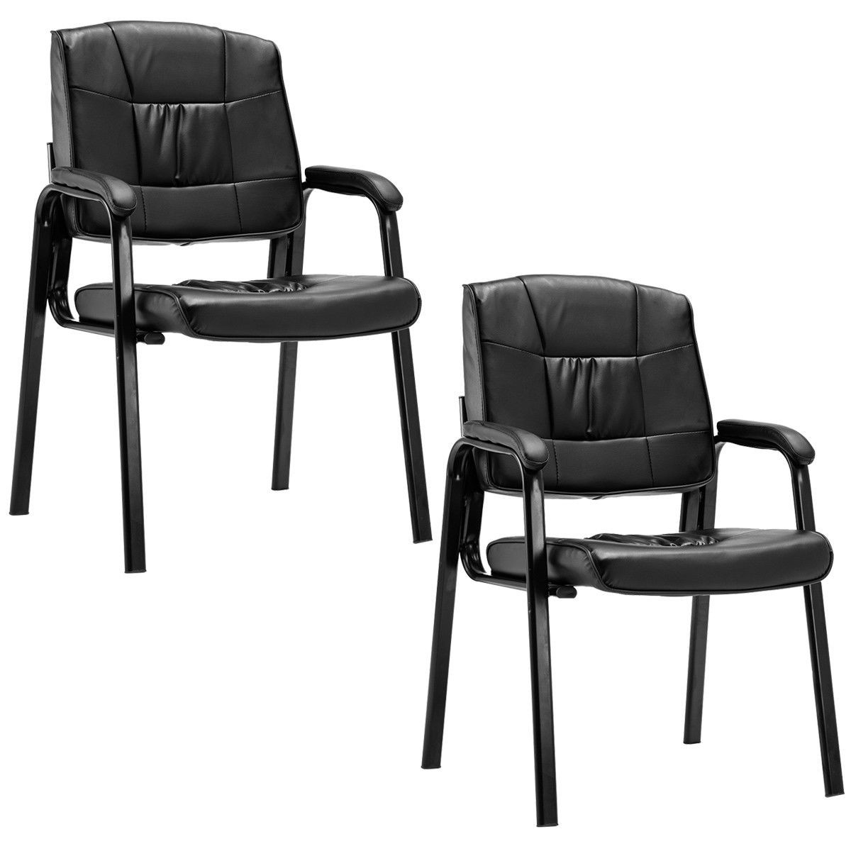 Set Of 2 PU Conference Reception Office Guest Armchair