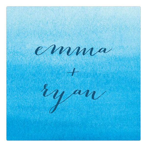 Aqueous Personalized Clear Acrylic Block Cake Topper