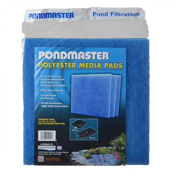 Pond master Fine Polyester Media - 12 in. Long x 12 in. Wide - 3 Pack