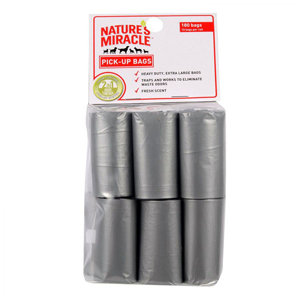 Nature's Miracle Advanced Pick Up Bag - 12 Rolls - 180 Bags