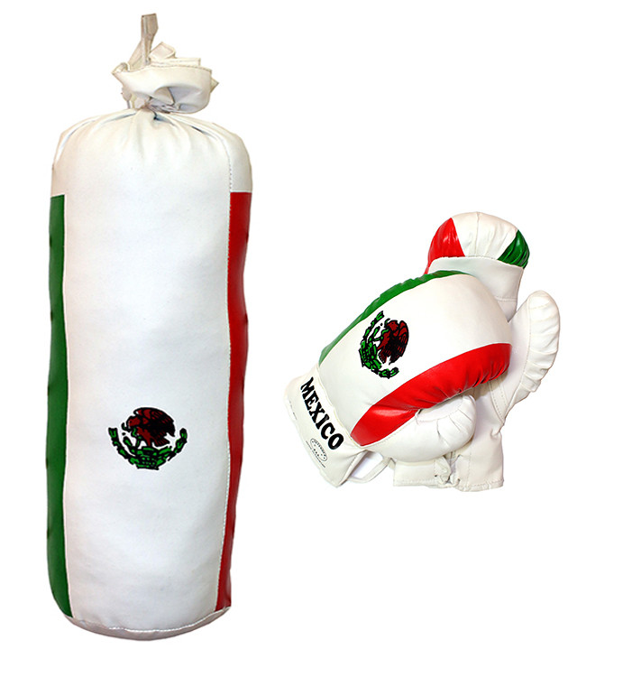 8 oz Mexico Mini Punching Bag Set