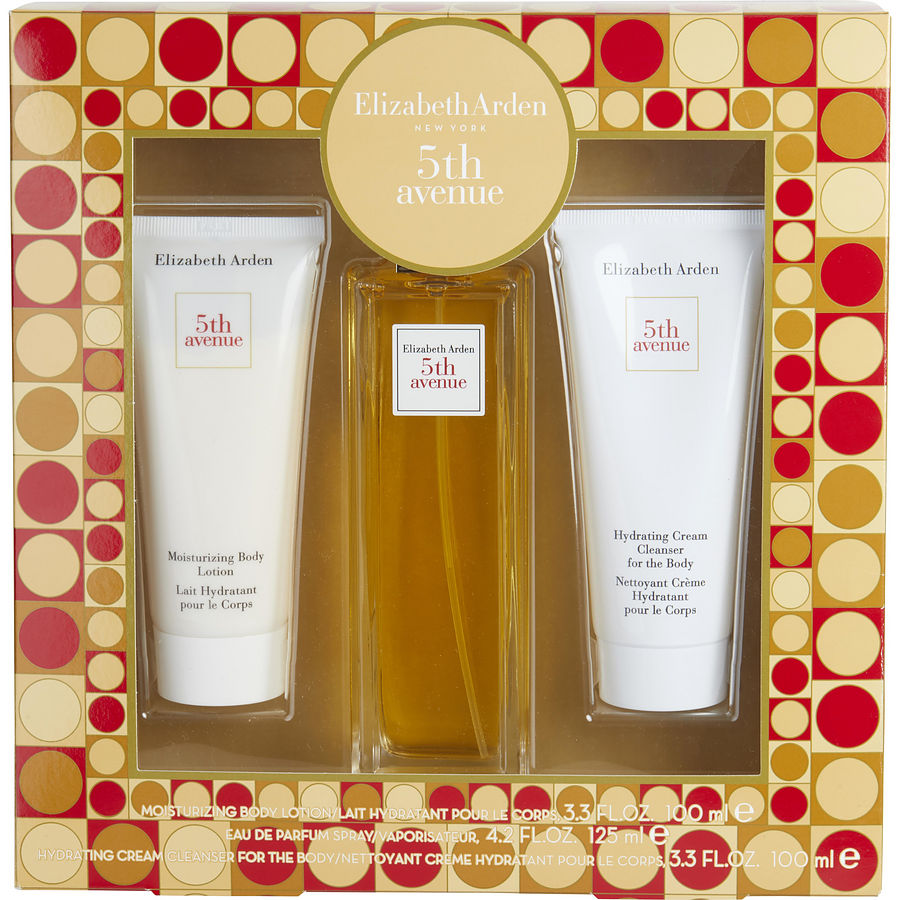 Fifth Avenue - Eau De Parfum Spray 4.2 oz And Body Lotion 3.3 oz And Hydrating Cream Cleanser 3.3 oz