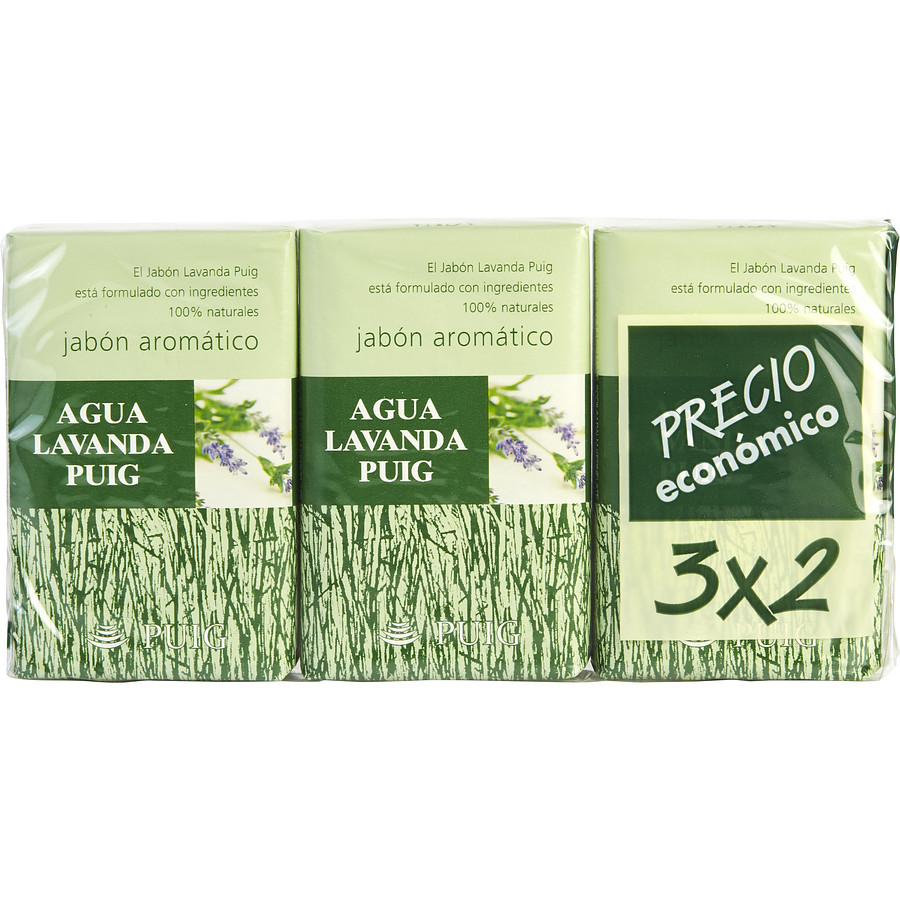 Agua Lavanda Puig - Set Of 2 Soaps Plus 1 Free And Each Is 4.4 oz