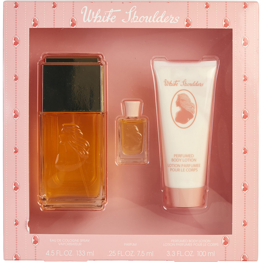 White Shoulders - Eau De Cologne Spray 4.5 oz And Body Lotion 3.3 oz And Parfum 0.25 oz Mini