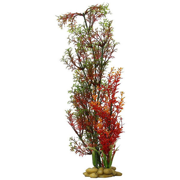 Aquatic Creations Micro Ludwig Aquarium Plant - Red and Green - 15 in. Tall