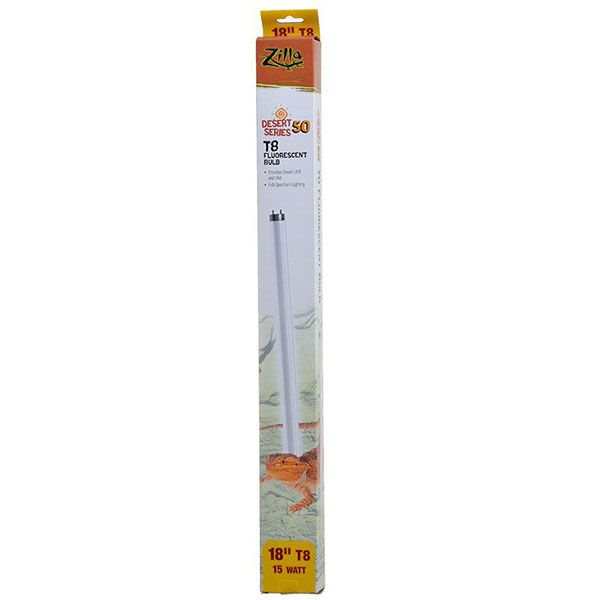 Zilla Desert Series Fluorescent Reptile T 8 UVB Bulb - 15 Watts - 18 in. Bulb