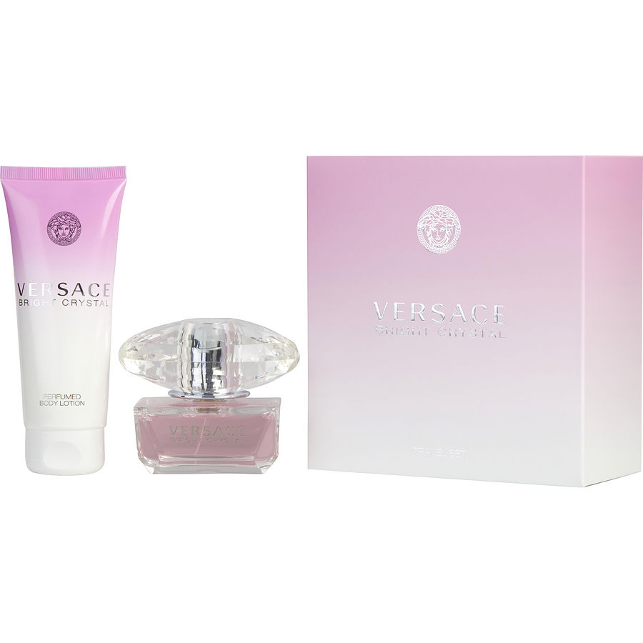 Versace Bright Crystal - Eau De Toilette Spray 1.7 oz And Body Lotion 3.4 oz Travel Offer
