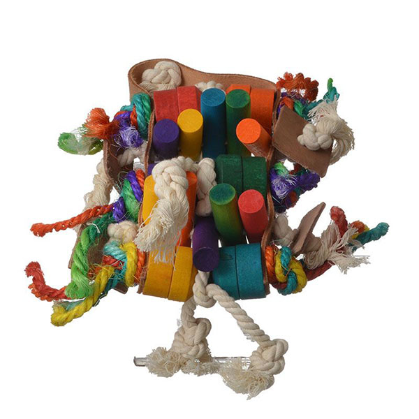 Penn Plax Bird Life Leather-Kabob Parrot Toy - 16.5 in. Long - Large Parrots