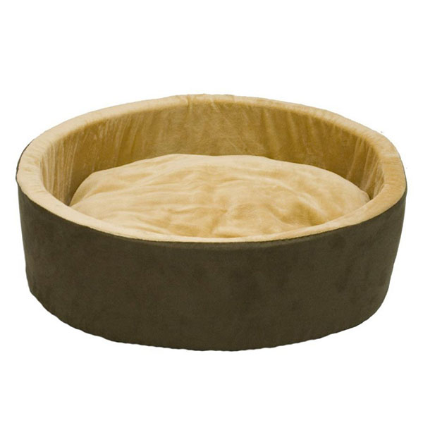 K&H Pet Products Thermo-Kitty Bed - Mocha - 16 in. Diameter