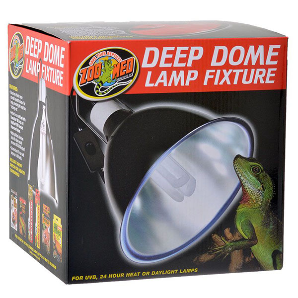Zoo Med Deep Dome Lamp Fixture - Black - 160 Watts