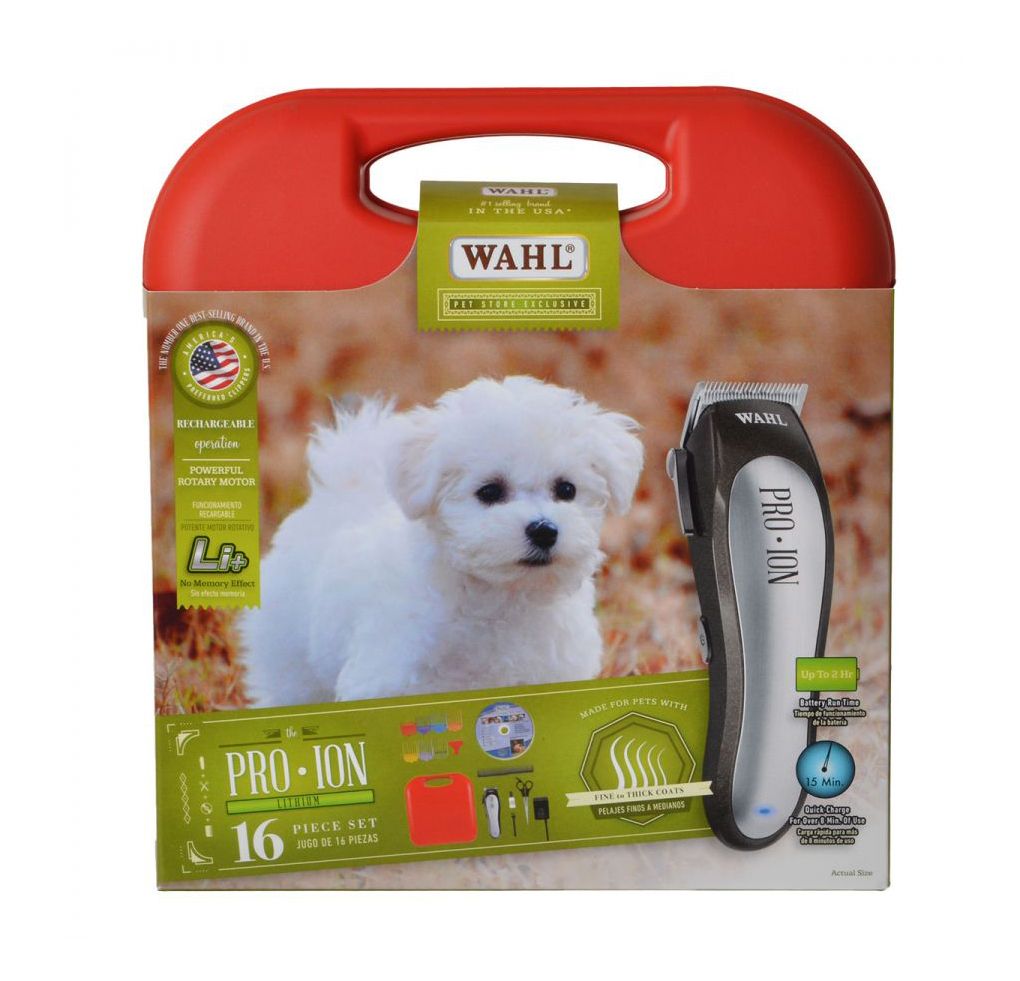 Wahl Pro Ion Lithium Rechargeable Animal Clipper Kit - 16 Piece Set