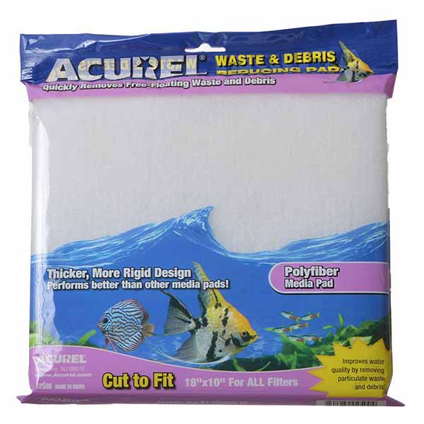 Acurel Waste and Debris Reducing Pad - Poly fiber Media Pad - 18 in. Long x 10 in. Wide - 4 Pieces