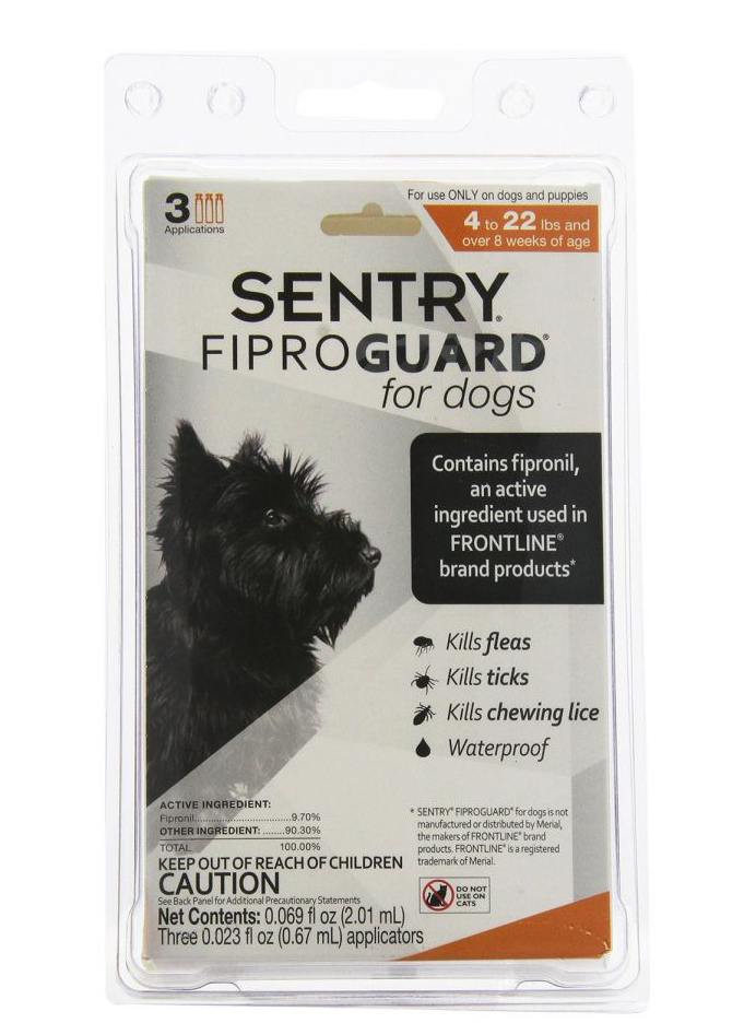 Sentry FiproGuard for Dogs - Dogs up to 22 lbs 3 Doses