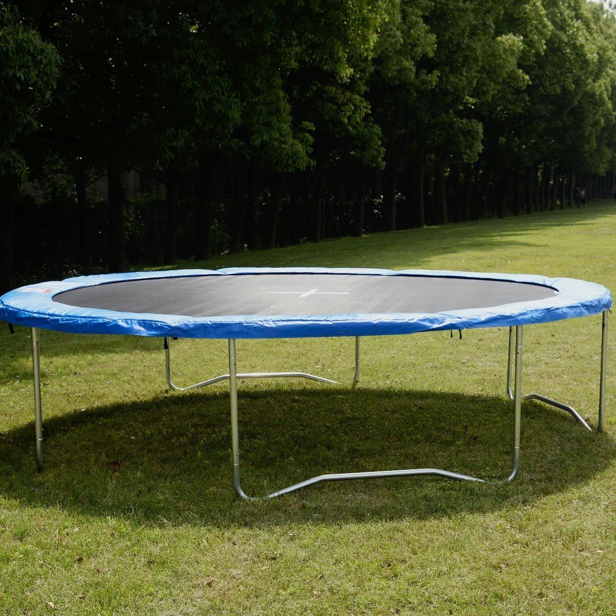 Blue Safety Round Spring Pad Replacement Cover For 15 Ft. Trampoline