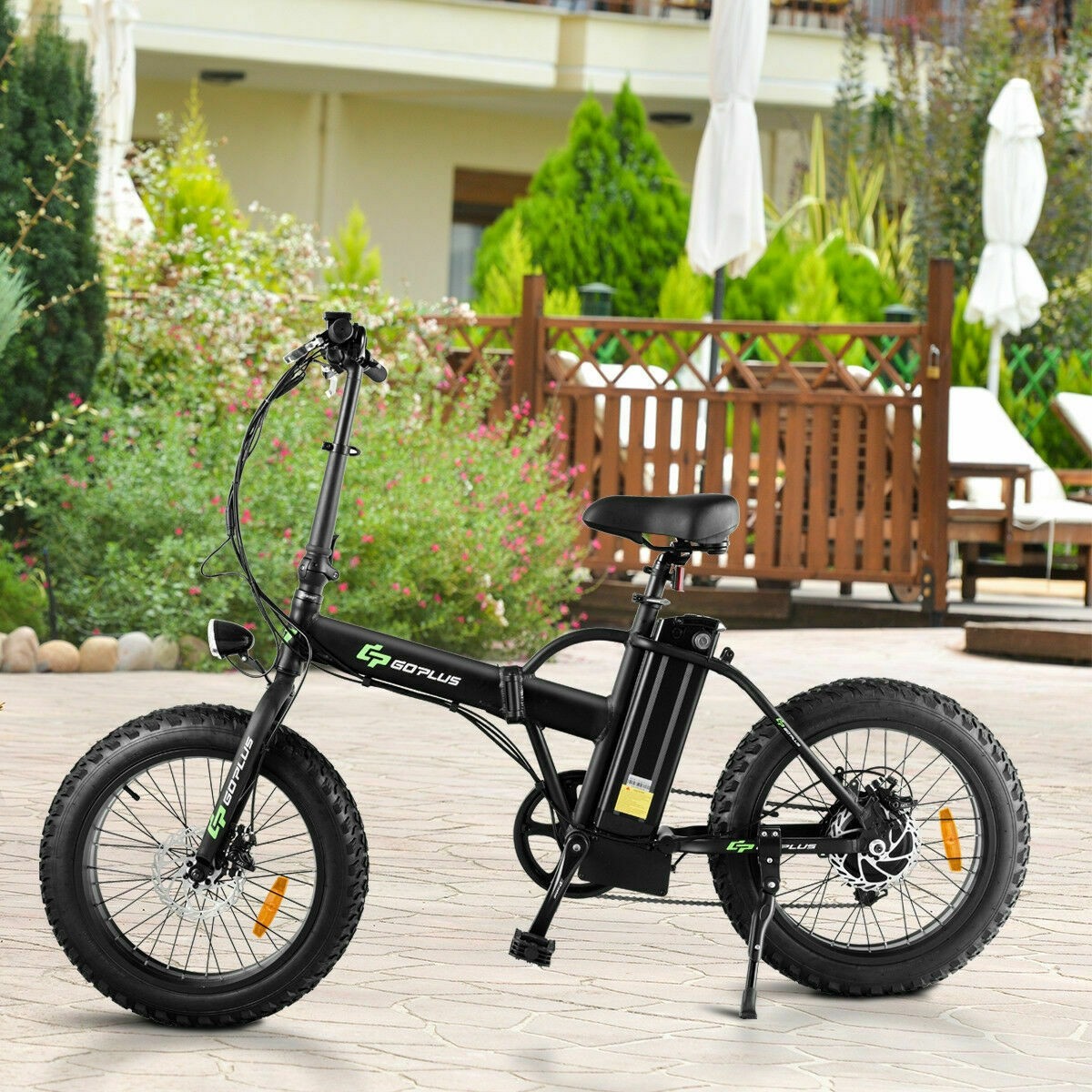 Folding Adults 500 W Electric Bicycle With 20 In. Fat Tire and LCD Display