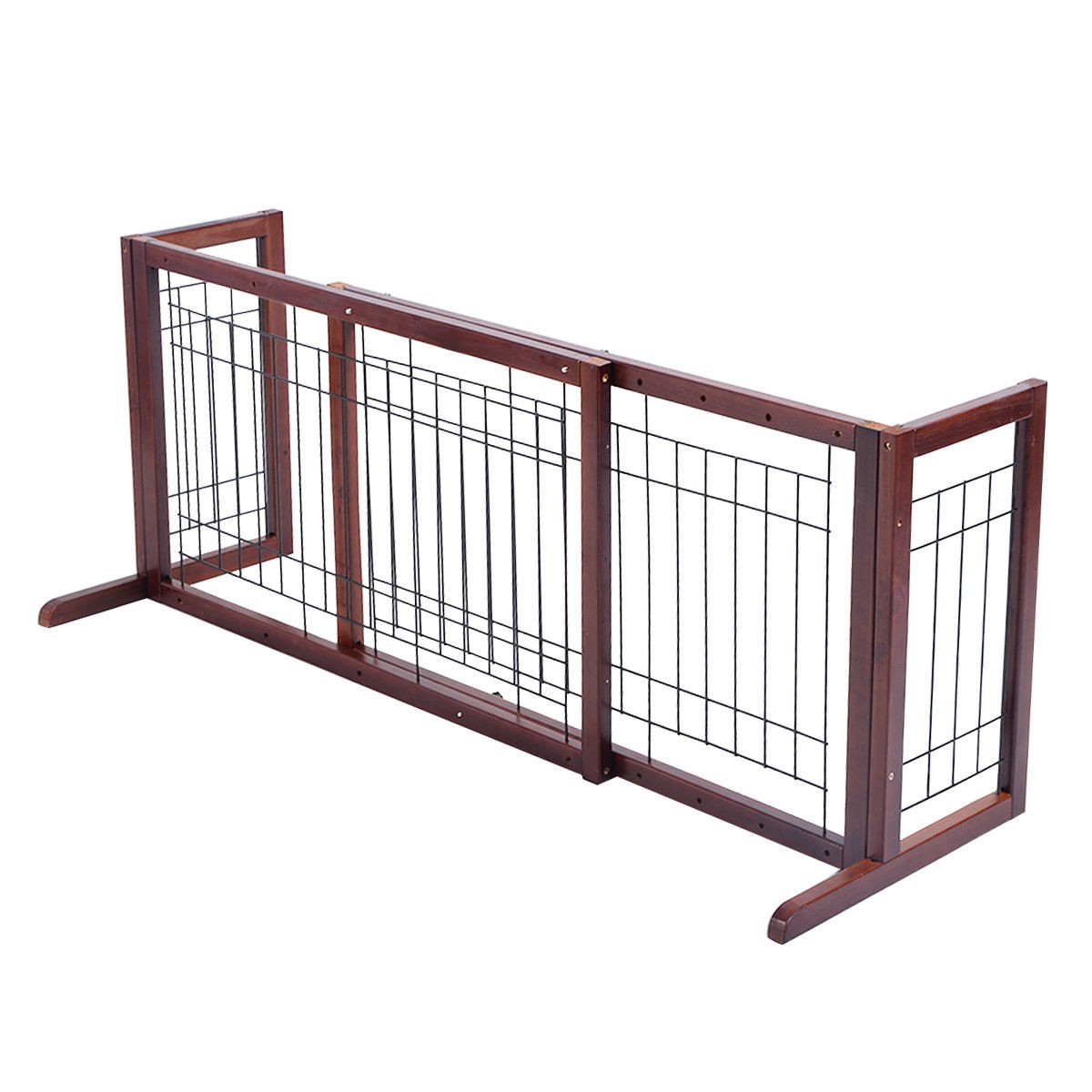 Wood Gate Adjustable Pet Fence Playpen