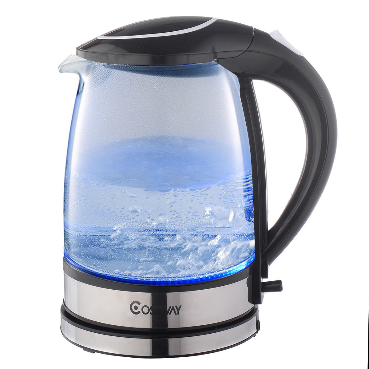 1500 W 2.0 L Electric Glass Kettle With Blue LED Light