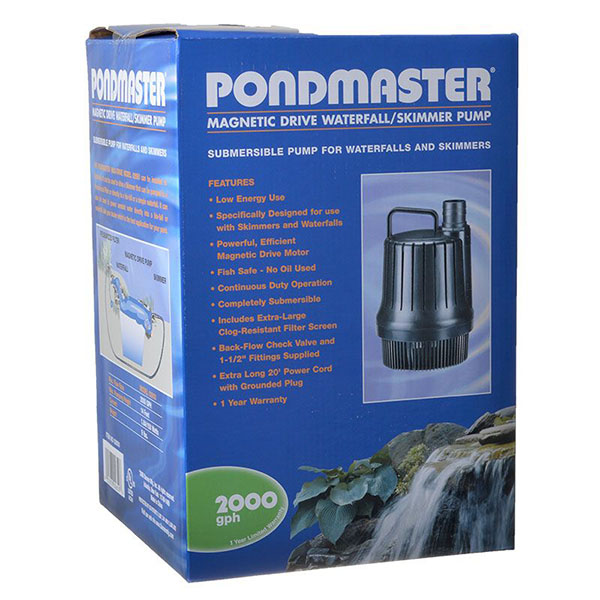 Pond master Magnetic Drive Waterfall Pump - 2,000 GPH