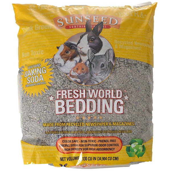 Sunseed Fresh World Small Pet Paper Bedding - Grey - 2,130 Cu. In.