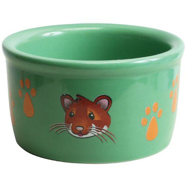 Kaytee Paw Print and Hamster Face Crock - 2-5/8 in. Diameter - 4 Pieces