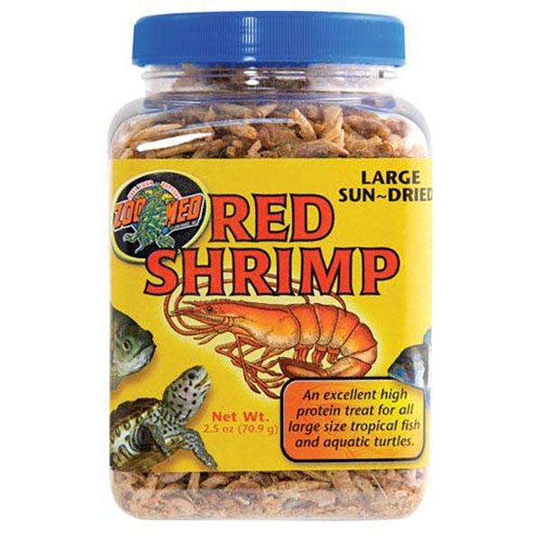 Zoo Med Large Sun-Dried Red Shrimp - 2.5 oz - 2 Pieces