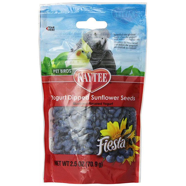 Kaytee Fiesta Yogurt Dipped Sunflower Seeds - Blueberry - 2.5 oz - 3 Pieces