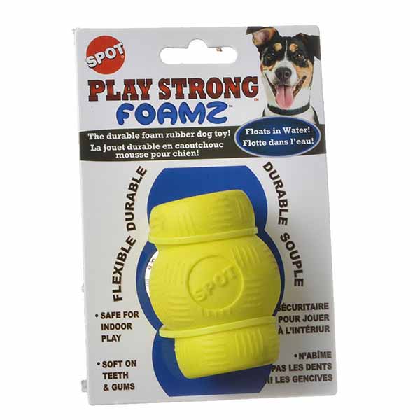 Spot Play Strong Foamz Dog Toy - Chew - 2.75 in. Long - Assorted Colors - 4 Pieces