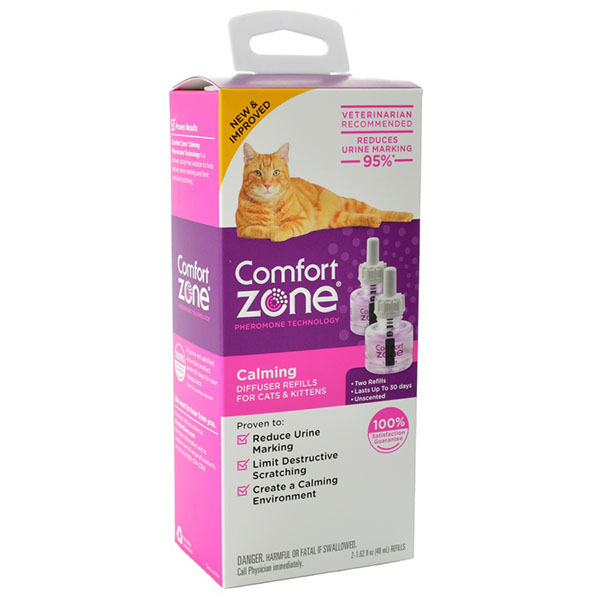 Comfort Zone Calming Diffuse Refills for Cats & Kittens - 2 Count - 2 x 48 ml