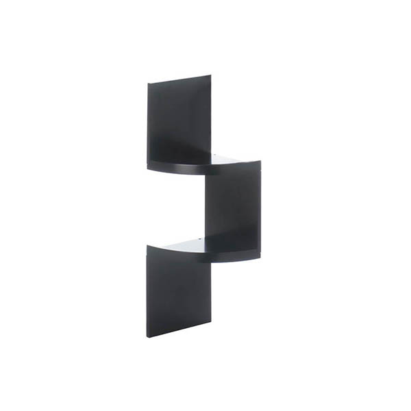 2 Tier Black Corner Shelf