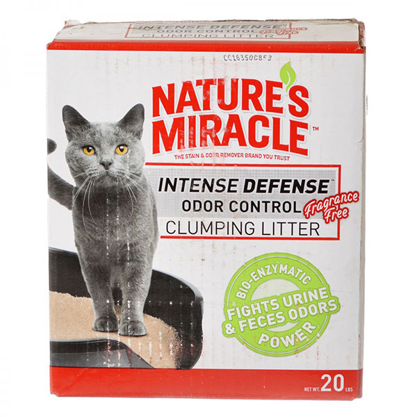 Nature's Miracle Intense Defense Odor Control Clumping Litter - Unscented - 20 lbs