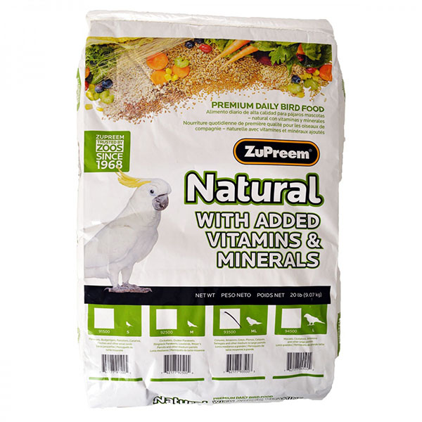 ZuPreem Natural Blend Bird Food - Parrot and Conure - 