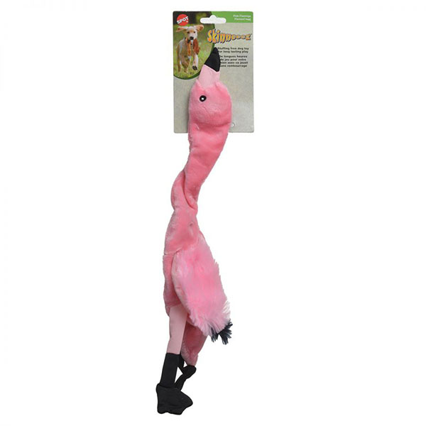Spot Skinniness Plush Pink Flamingo Dog Toy - 20 in. Long - 2 Pieces