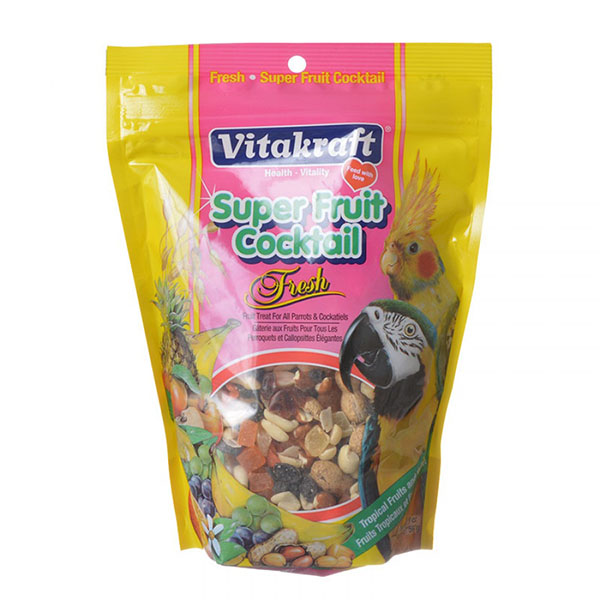 Vitakraft Super Fruit Cocktail Treat for All Parrots and Cockatiels - 20 oz